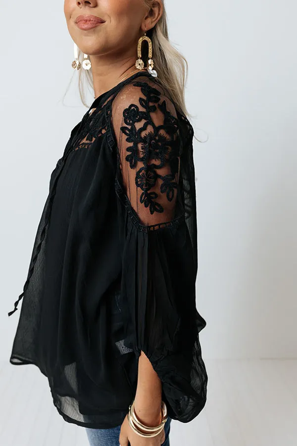 All Day Chic Lace Top in Black