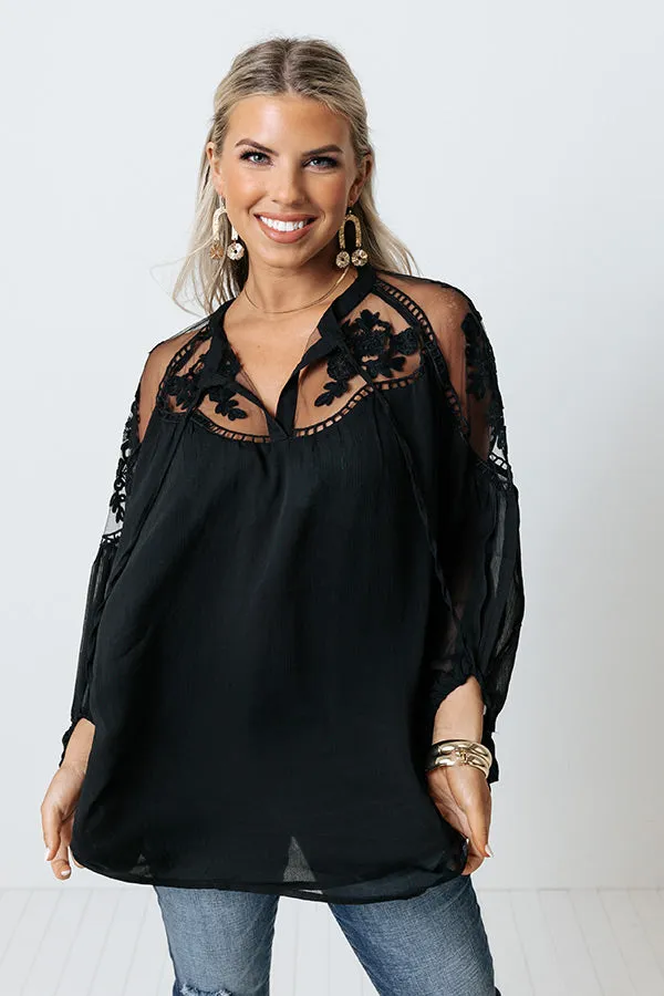 All Day Chic Lace Top in Black