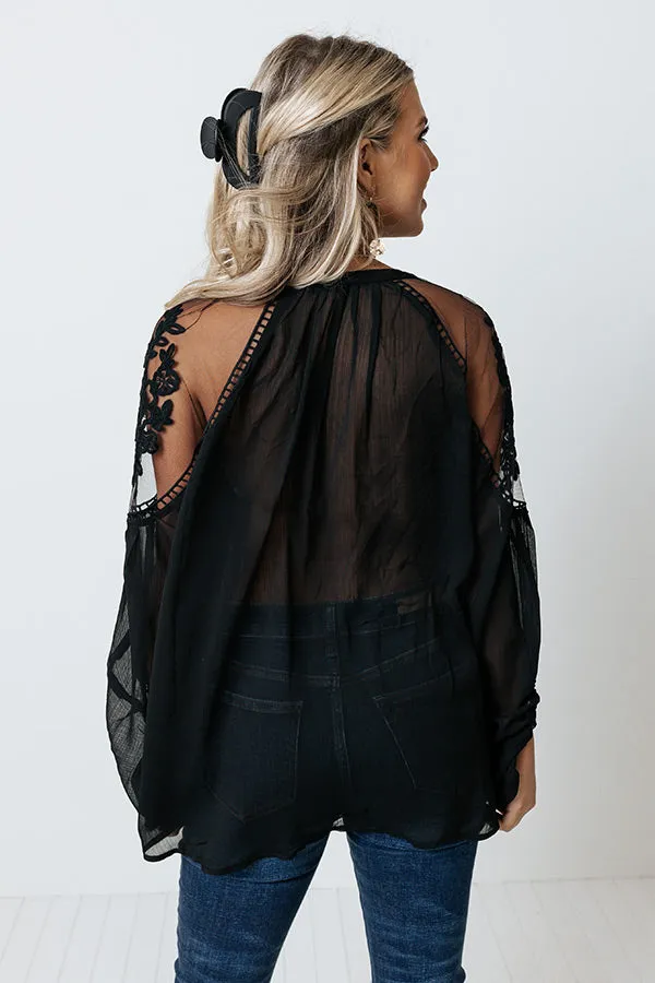 All Day Chic Lace Top in Black