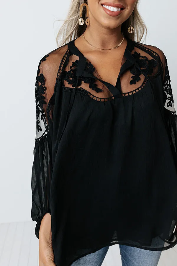 All Day Chic Lace Top in Black