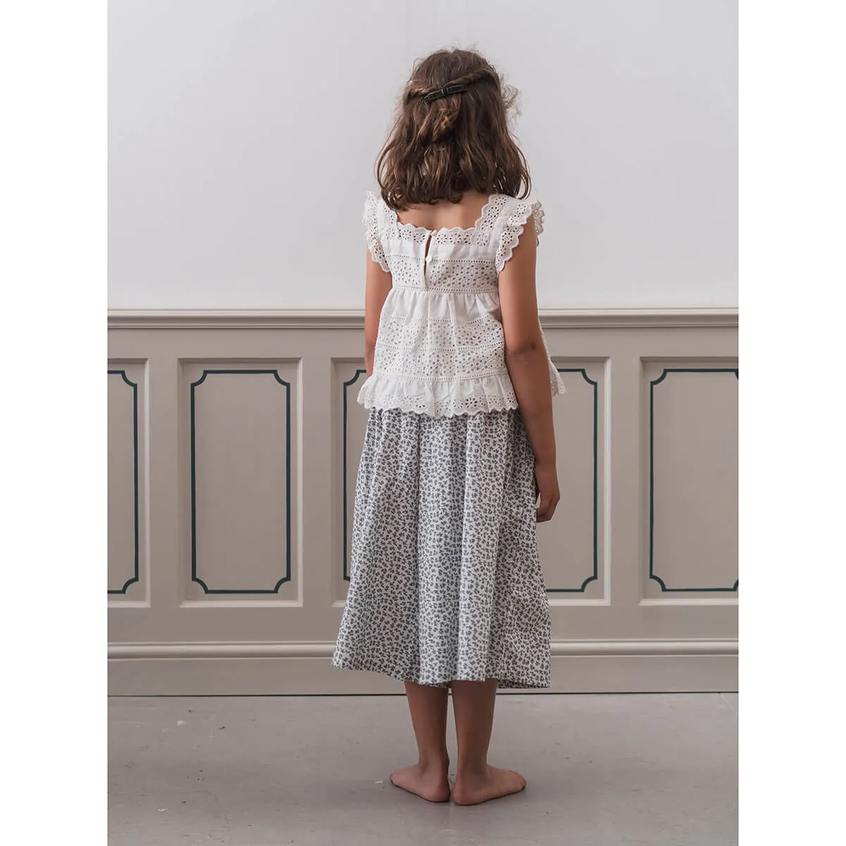 Ava Blouse in White by Little Cotton Clothes