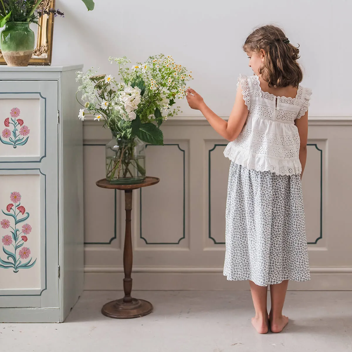 Ava Blouse in White by Little Cotton Clothes