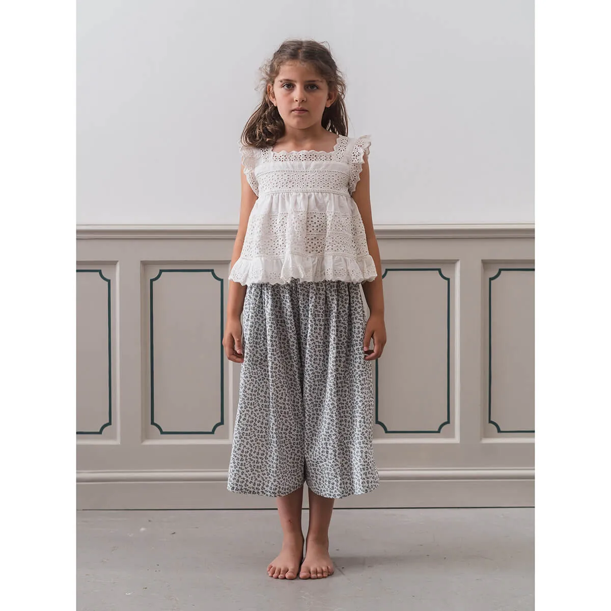 Ava Blouse in White by Little Cotton Clothes