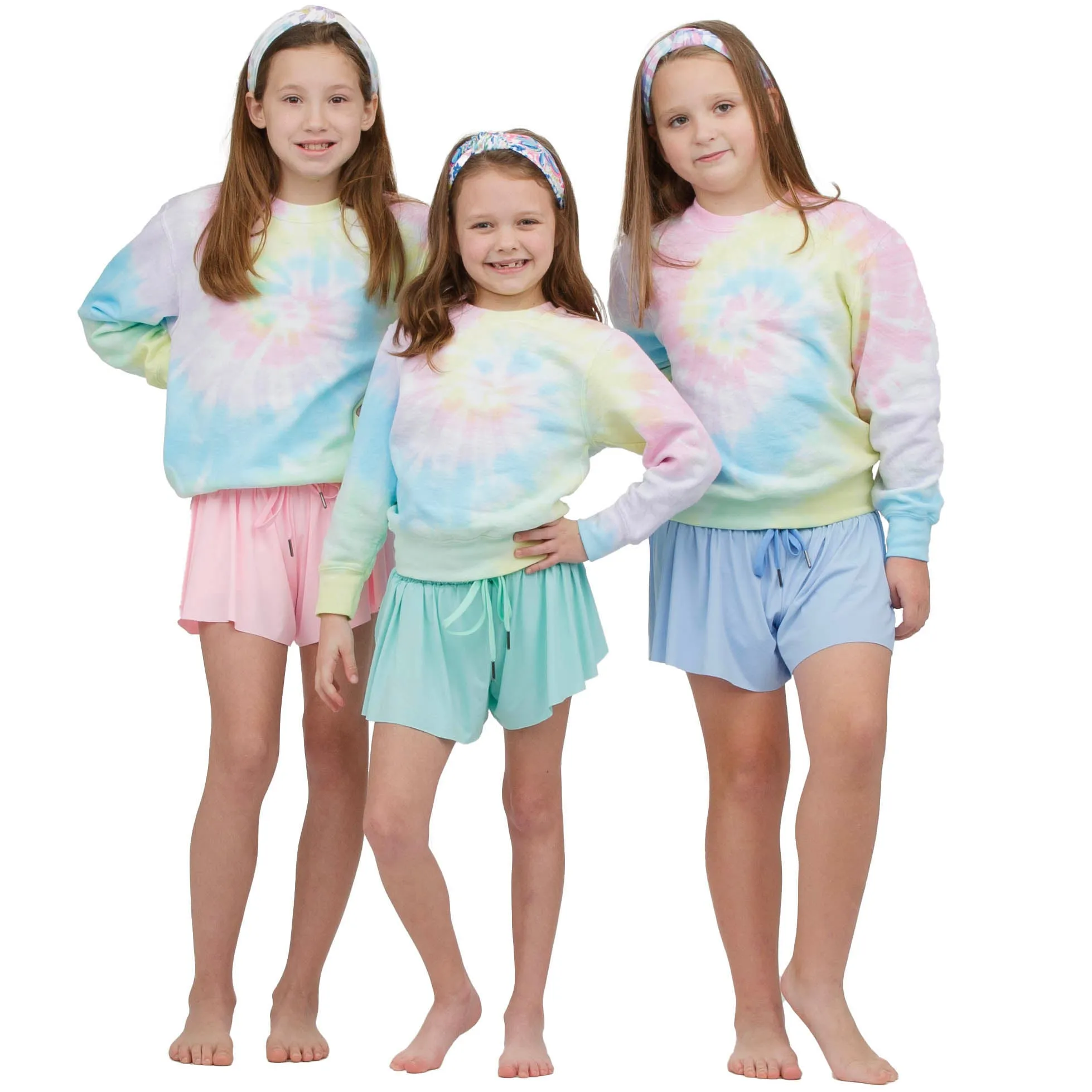 Butterfly Flowy Short in Light Blue