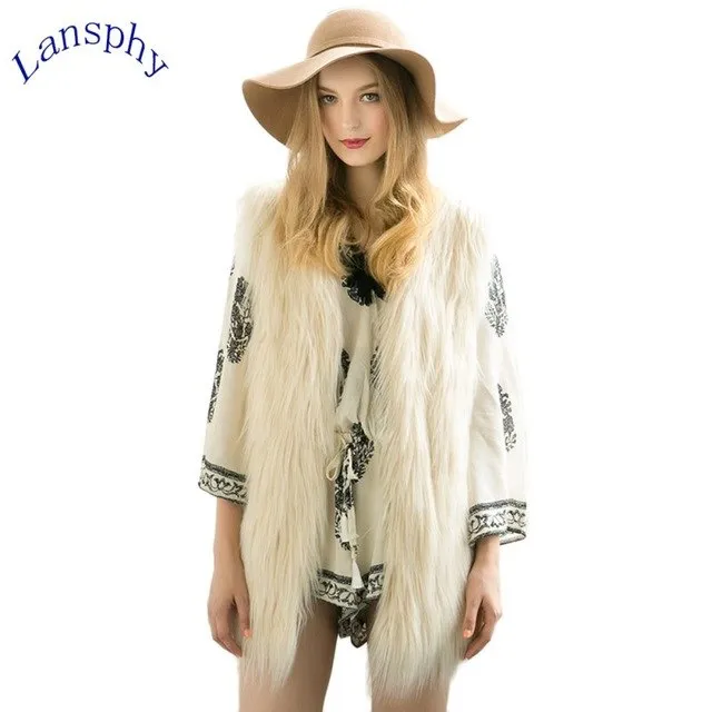 Colored Faux Fur Vest