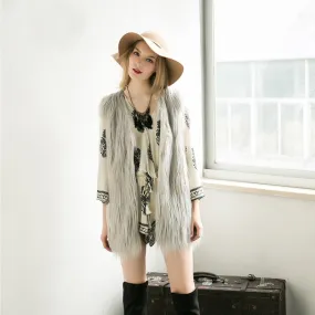 Colored Faux Fur Vest