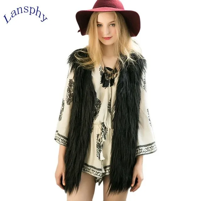 Colored Faux Fur Vest