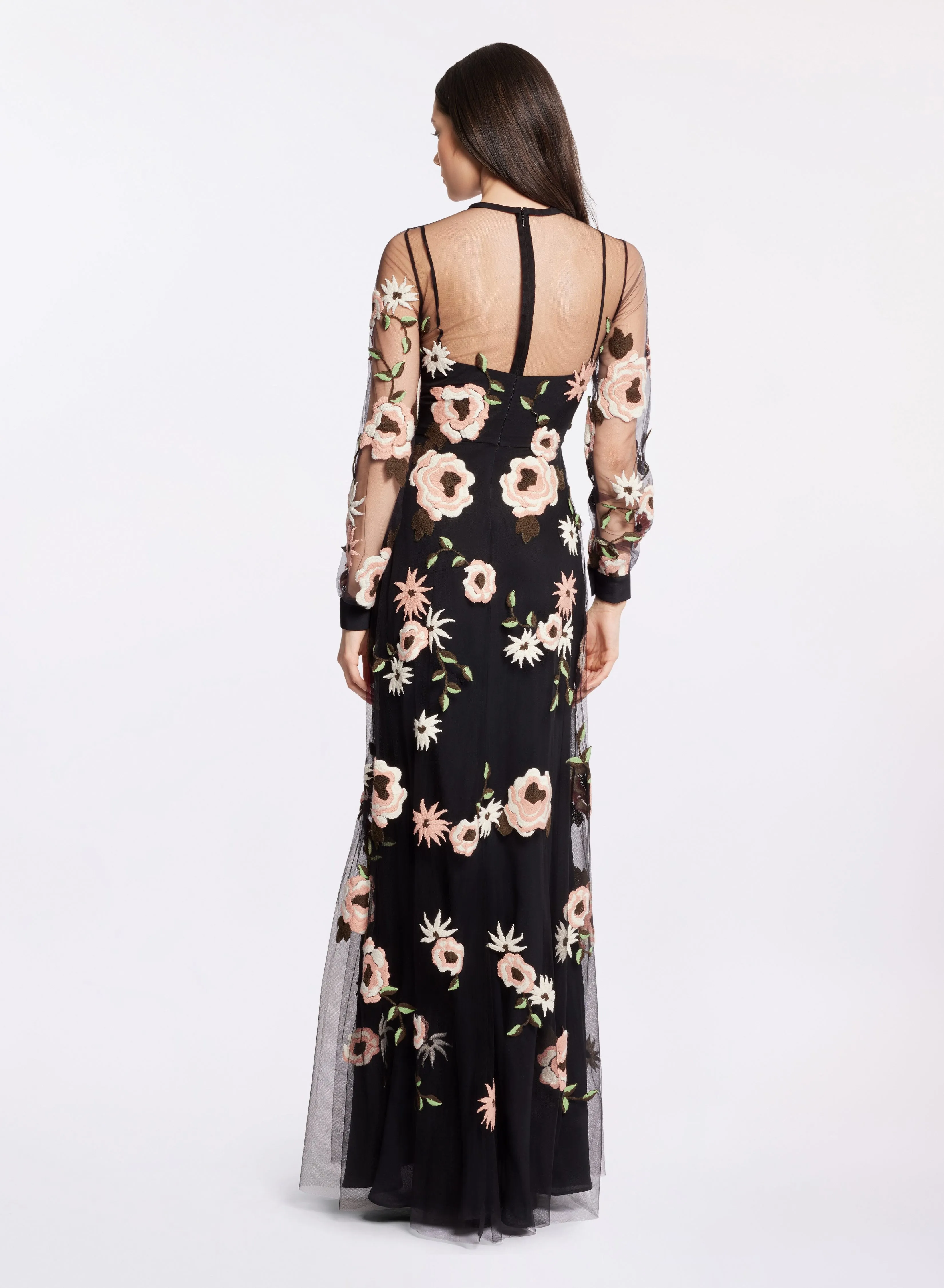 Embroidered Tulle Floral Dress