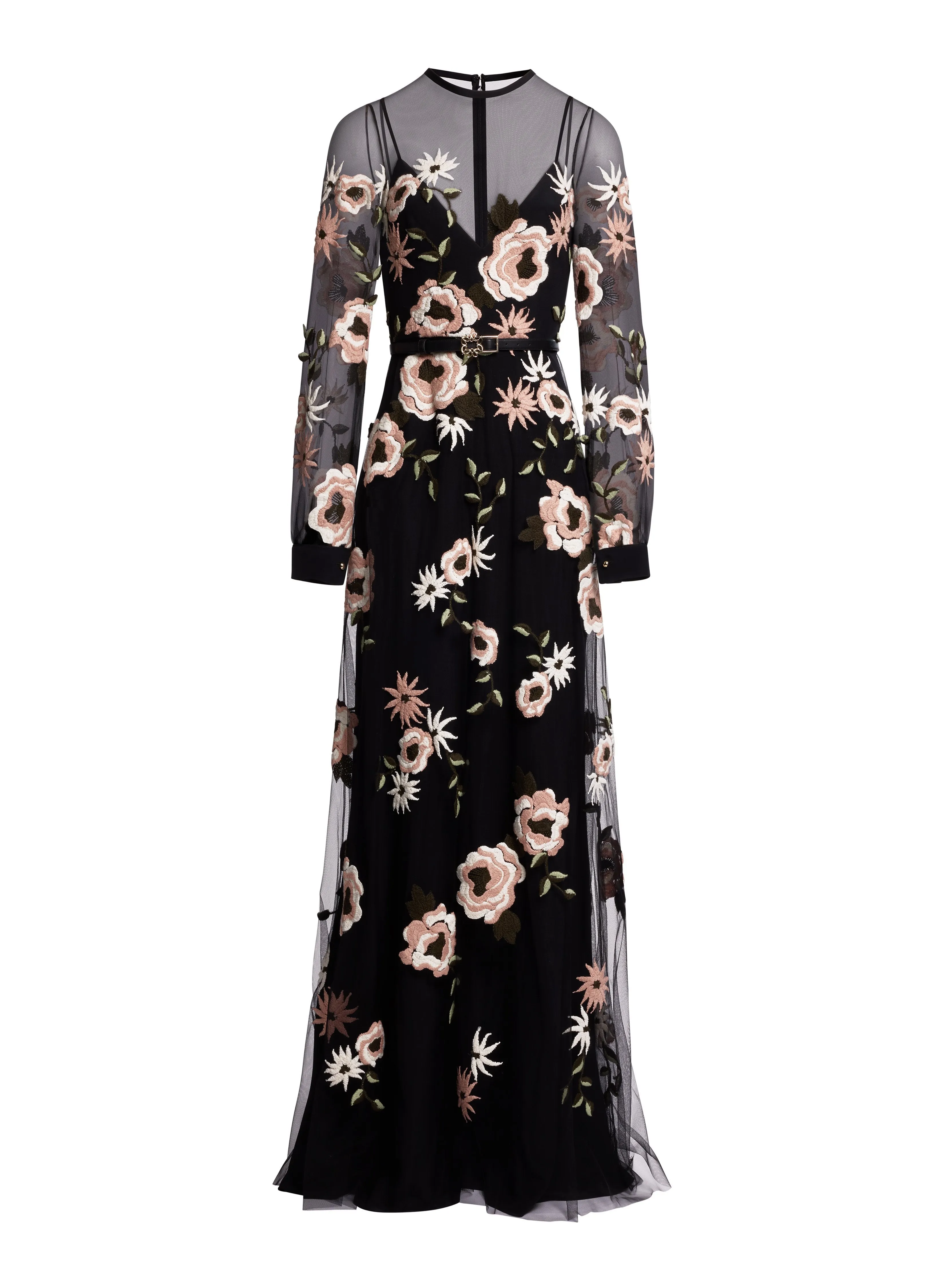 Embroidered Tulle Floral Dress
