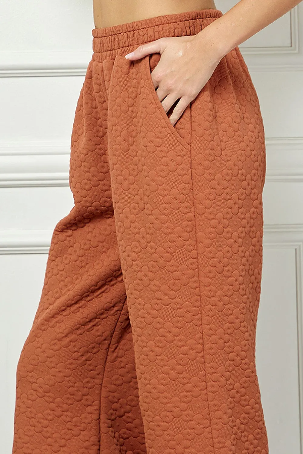 Flower Textured Lounge Pant - FINAL SALE