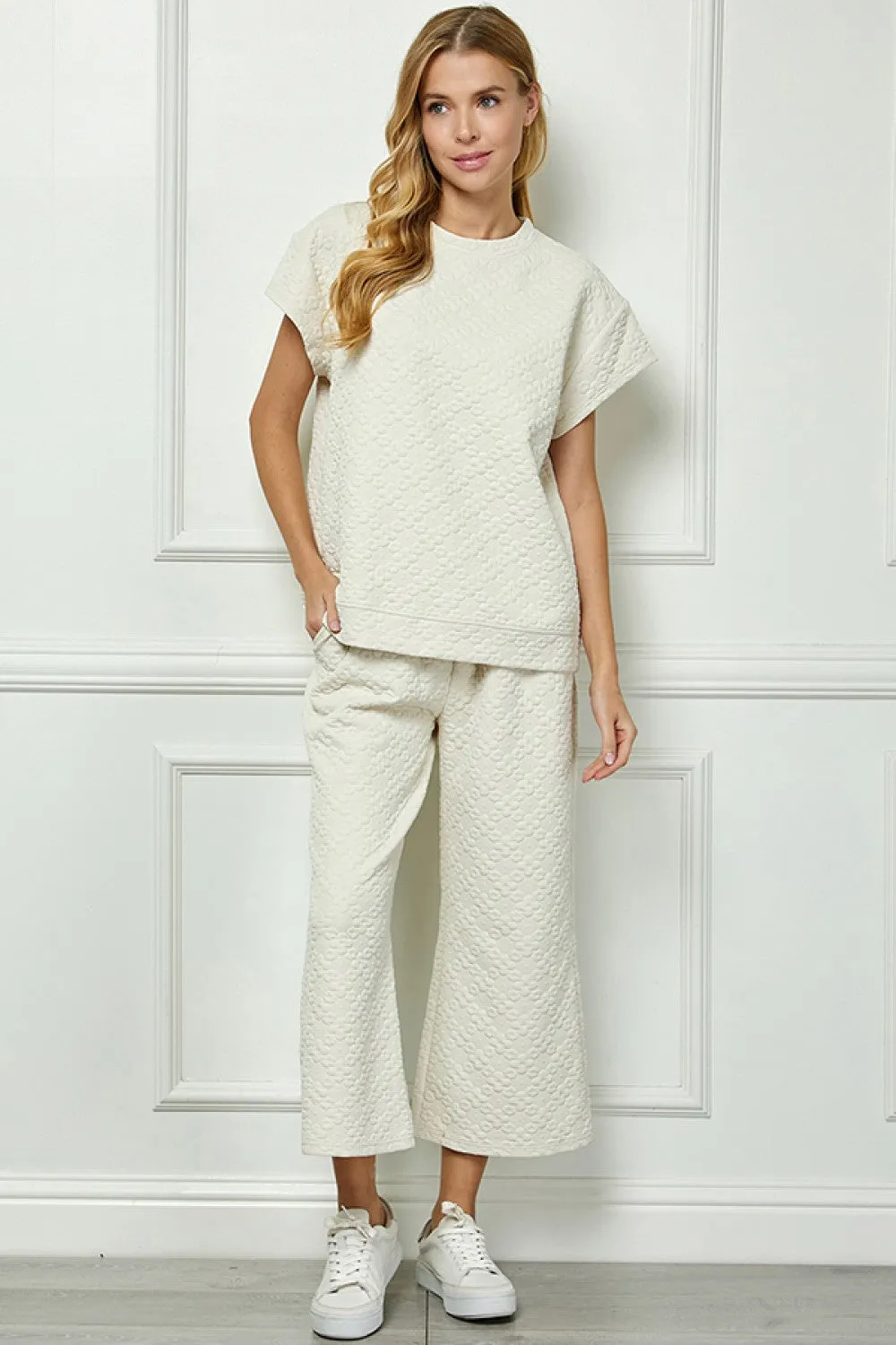 Flower Textured Lounge Pant - FINAL SALE