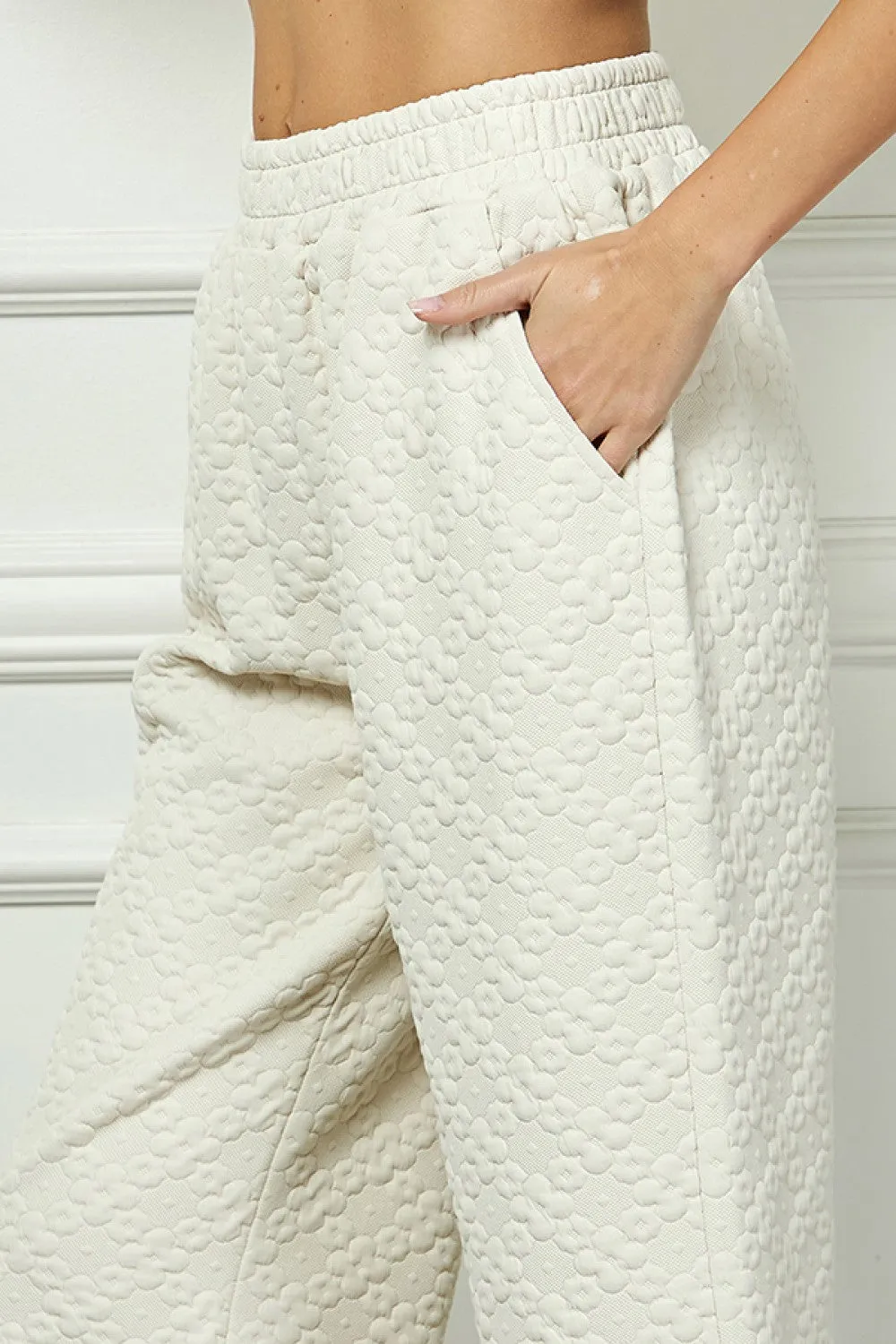 Flower Textured Lounge Pant - FINAL SALE