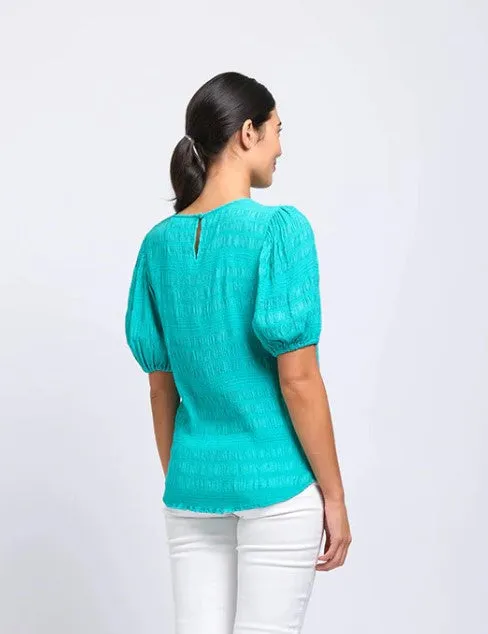 Foil Easy Breezy Top - White