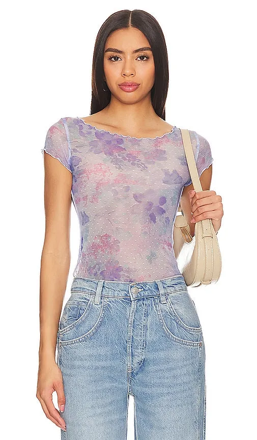 Free People On The Dot Baby T in Purple