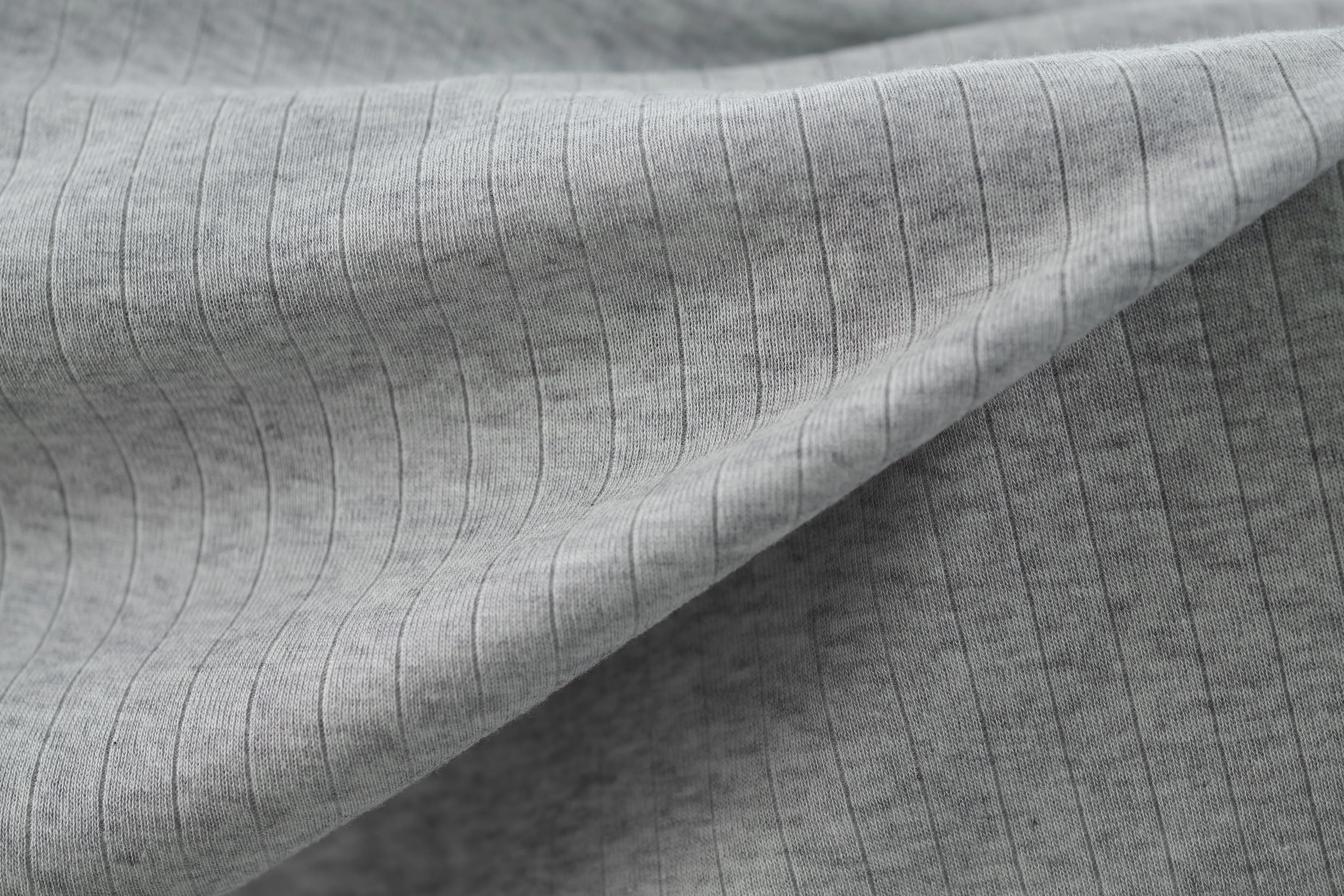 Heather Gray Cotton Rib Knit