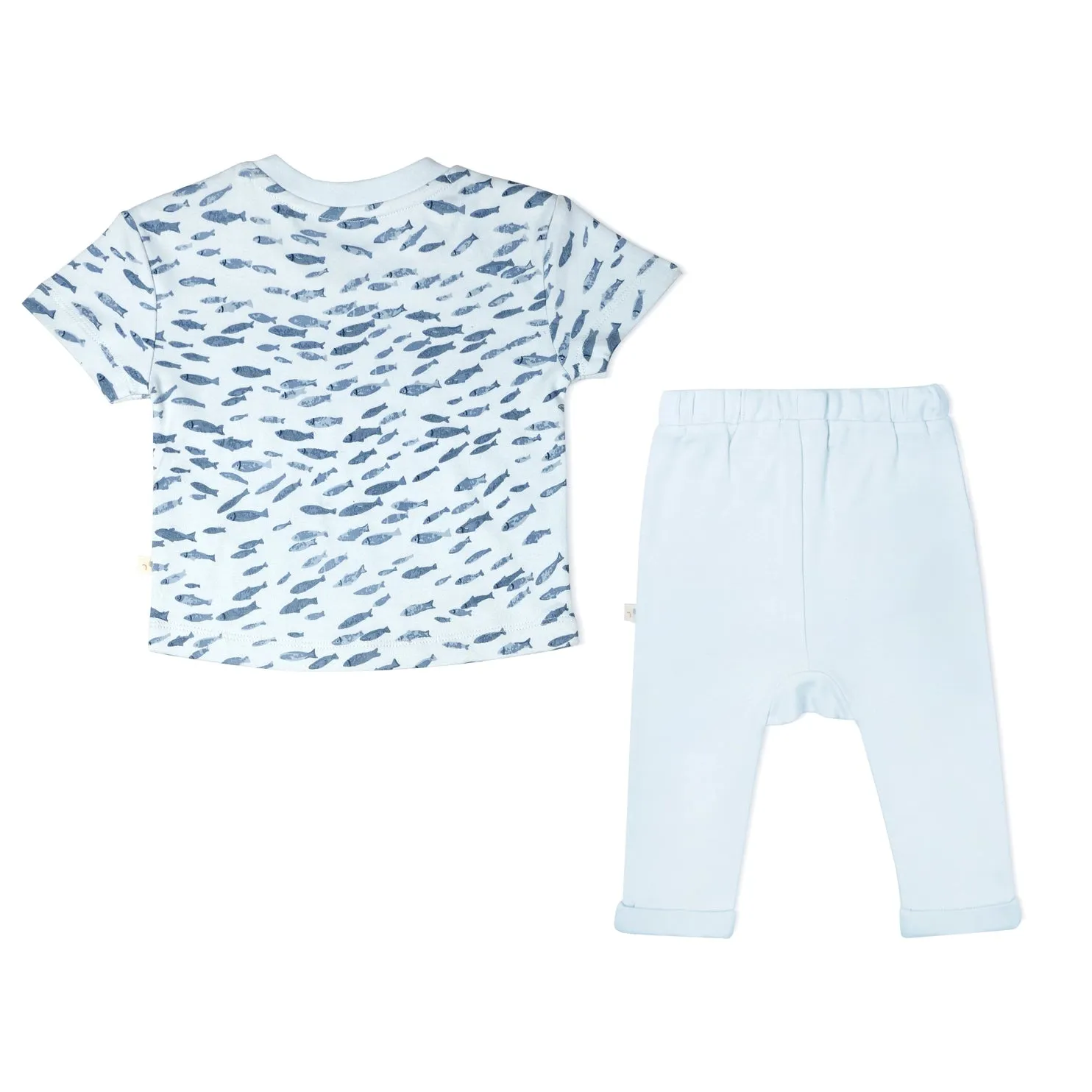 Organic Tee & Pants Set- Minnow