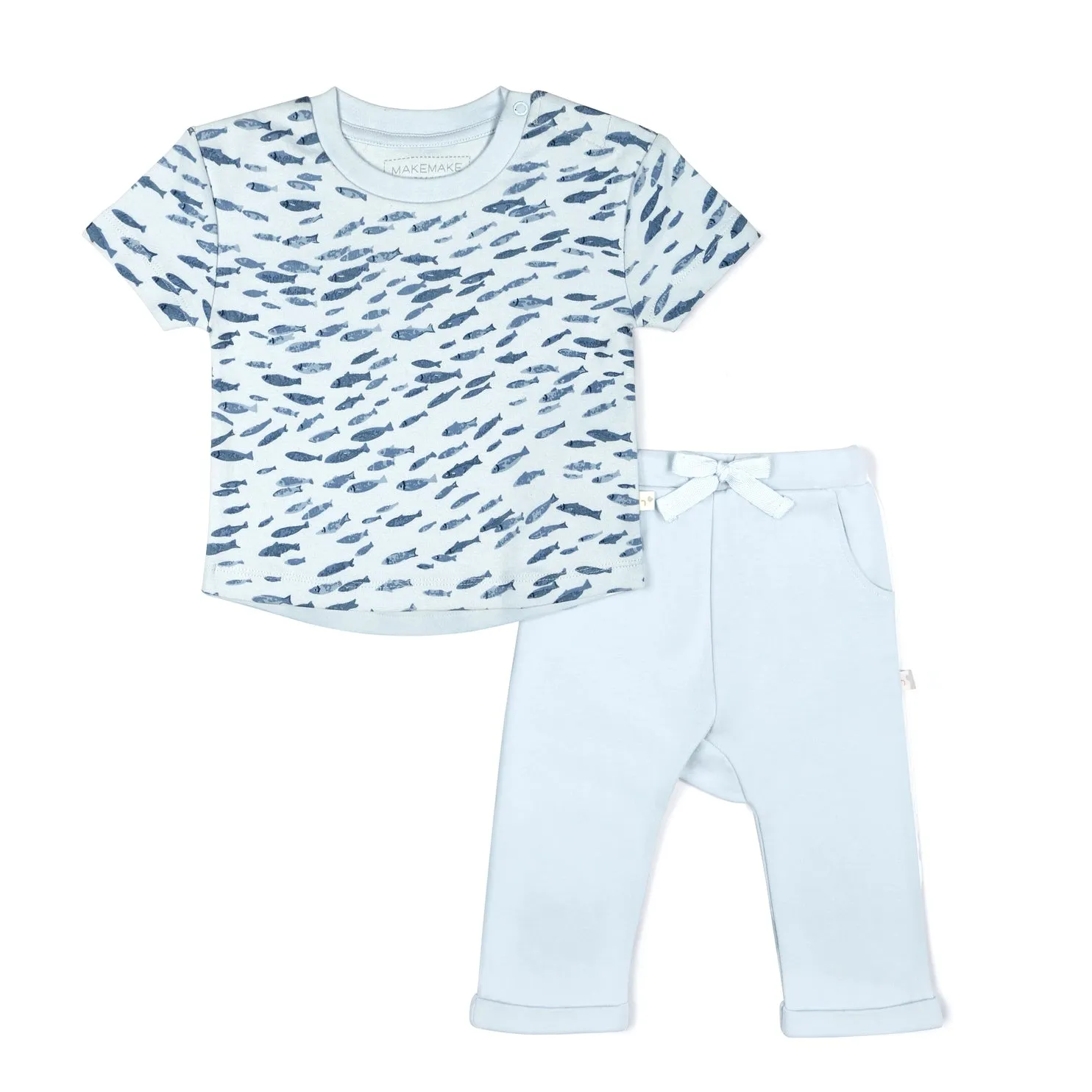Organic Tee & Pants Set- Minnow