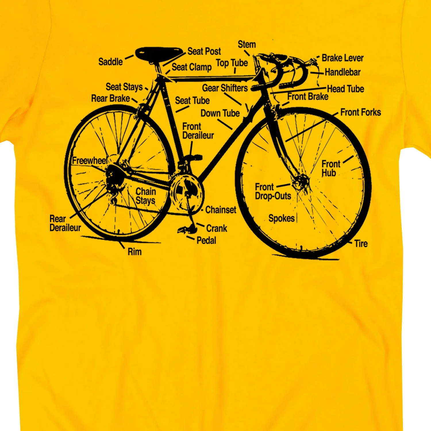 Racing Bike Diagram Unisex T-Shirt
