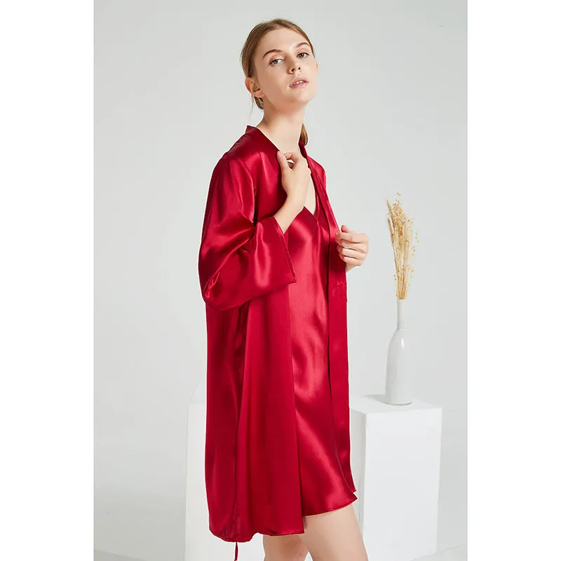Silk Robes – Luxury Sleepwear with Sexy V-Neck Gown