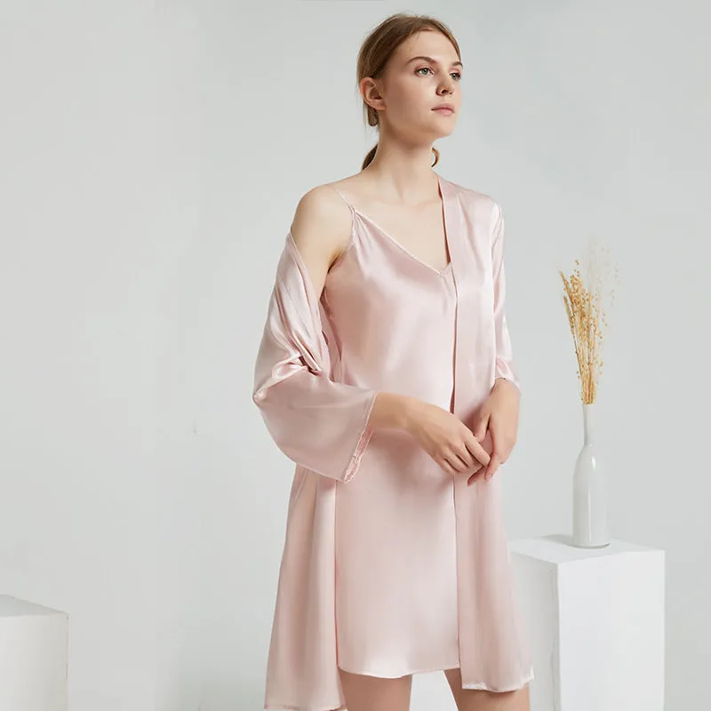Silk Robes – Luxury Sleepwear with Sexy V-Neck Gown