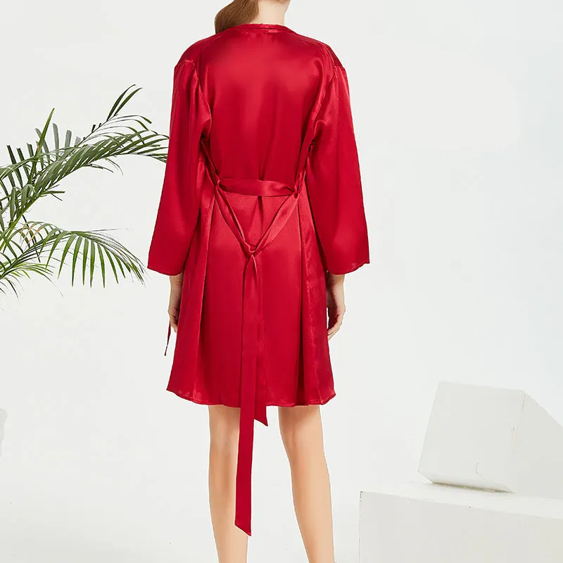 Silk Robes – Luxury Sleepwear with Sexy V-Neck Gown