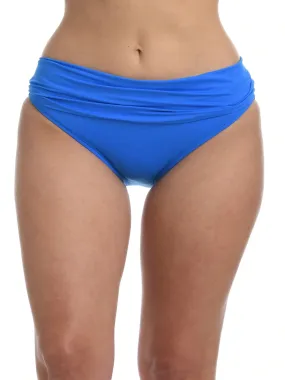 Solid Shirred Band Hipster Bikini Bottom