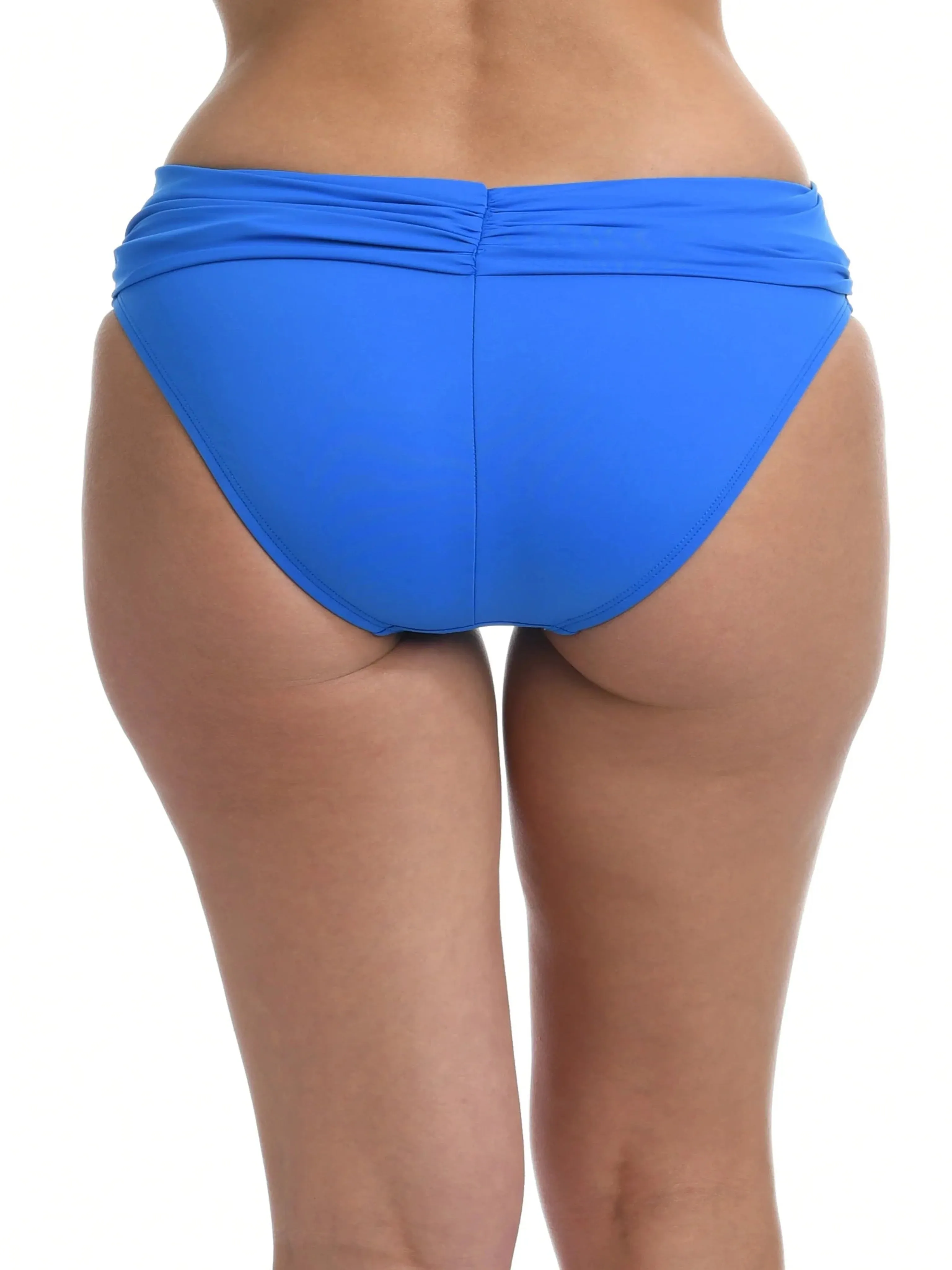 Solid Shirred Band Hipster Bikini Bottom