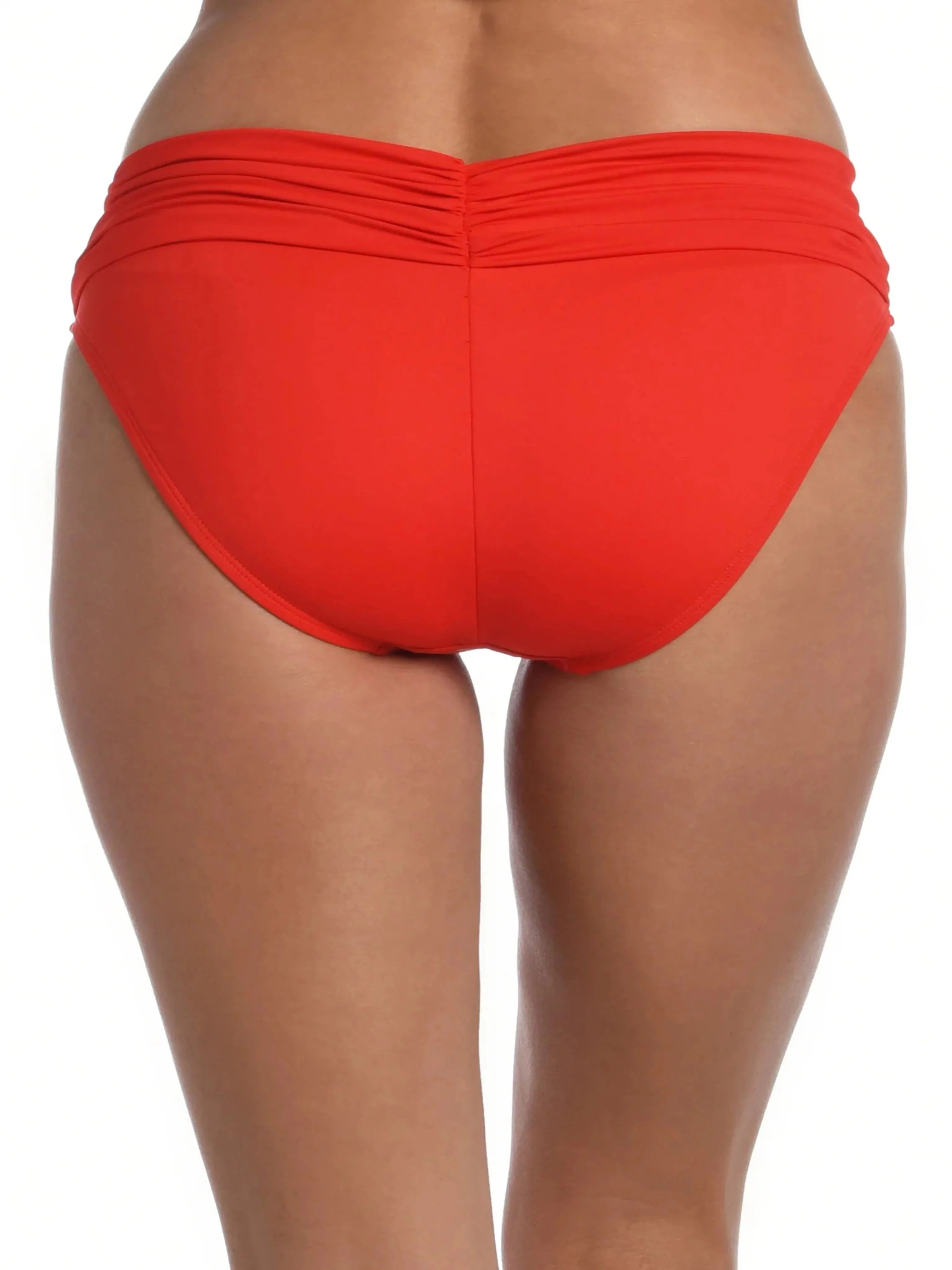 Solid Shirred Band Hipster Bikini Bottom