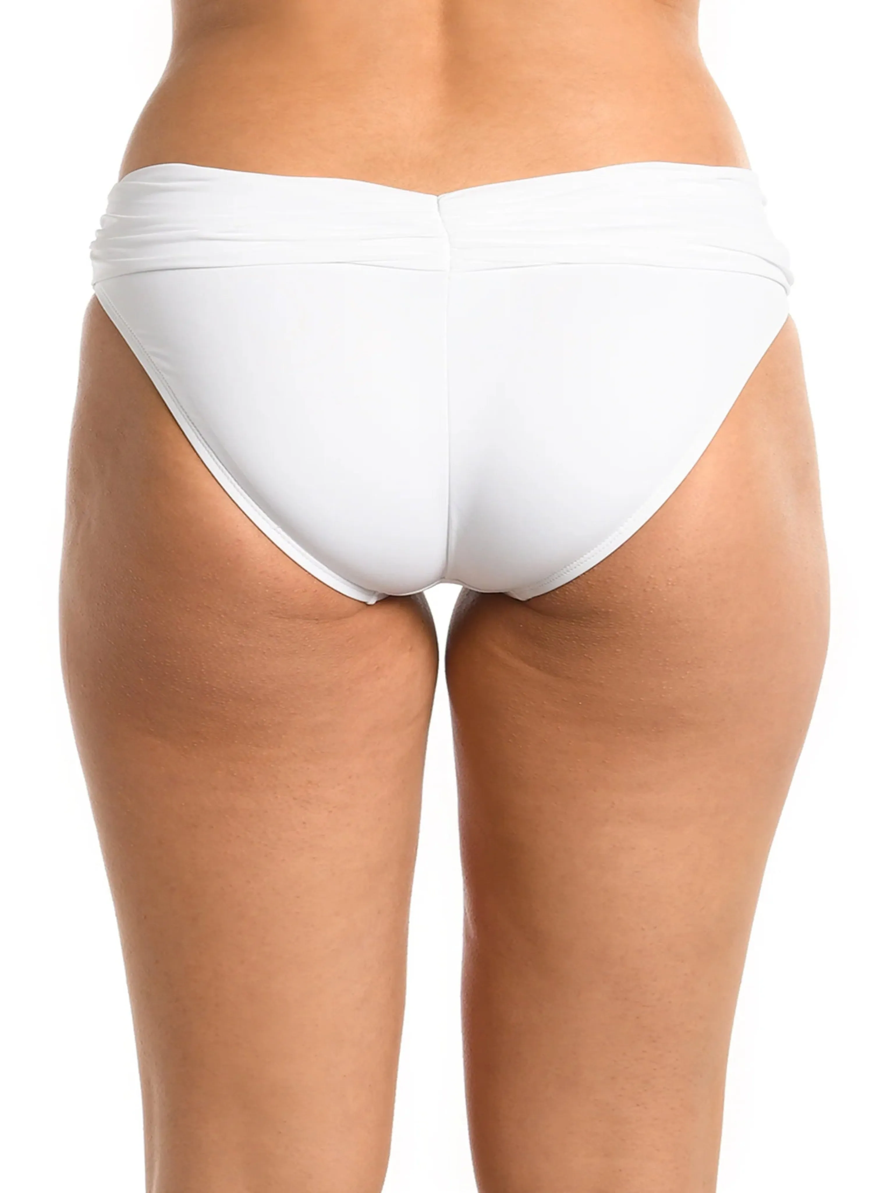 Solid Shirred Band Hipster Bikini Bottom