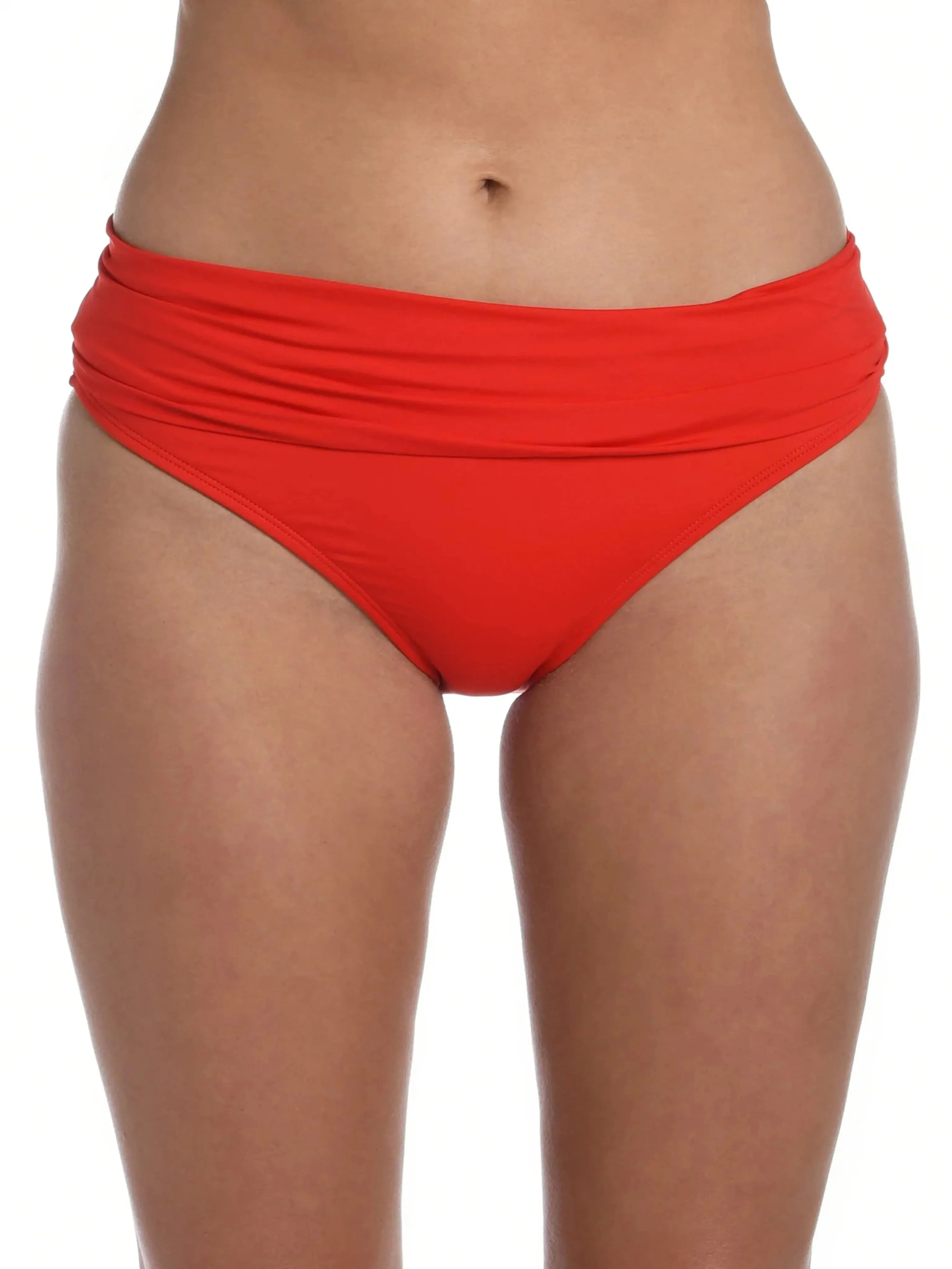 Solid Shirred Band Hipster Bikini Bottom