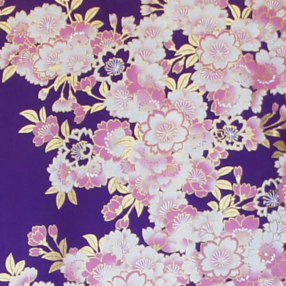 Yukata Robe for Women Sakura Purple